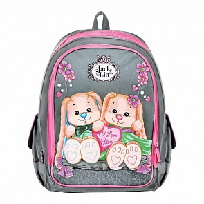 Рюкзак Jack&Lin - Зайки с сердечком (MaxiToys, JL-092018-3)
