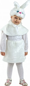 Костюм карнавальный Зайка с мехом, размер 28 детский (Батик, 105-110-56)