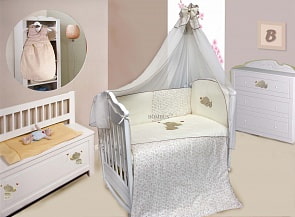 Комплект в кроватку - Милый слоник, 7 предметов (Bombus, BOM_5873)