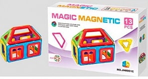 Конструктор магнитный - Домик, 13 деталей (Junfa Toys, JH8951C)