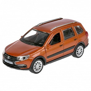 Инерционная металлическая модель - Lada Granta Cross 2019, 12 см, цвет золотой (Технопарк, GRANTACRS-12-GD)