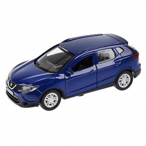 Машина металлическая Nissan Qashqai 12 см., открываются двери, инерционный, синий (Технопарк, QASHQAI-BU)
