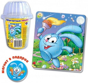 Мягкие магнитные пазлы в стакане - Смешарики Крош (Vladi Toys, VT3203-35)
