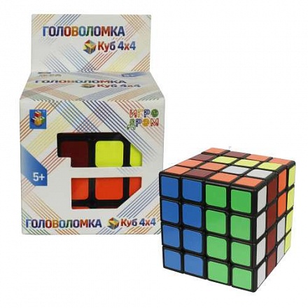 Головоломка Куб 4 х 4 см., с разноцветными гранями 