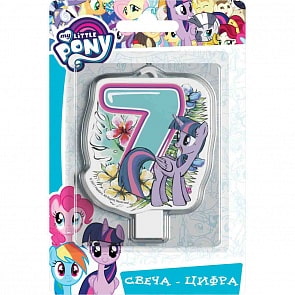 Свеча-цифра №7 - Мой маленький пони, 8 см (Росмэн, 33024)