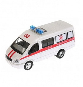Инерционная машина Газель – Скорая помощь, свет и звук (Технопарк, A071-H11021-J006)