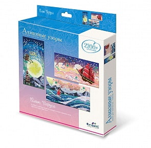 Набор из серии Алмазные узоры Чудо-творчество триптих Паруса (Оригами, 04238)