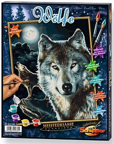 Раскраска по номерам, Волки (Schipper, 9240660)