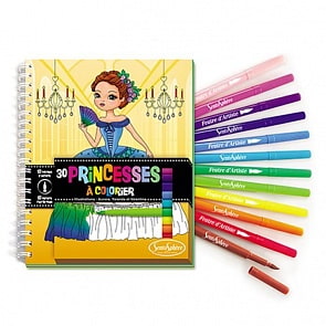 Набор для детского творчества. Раскраски с фломастерами - Принцессы (SentoSpherE, 9105k)