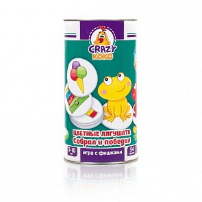 Игра настольная в тубусе - Цветные лягушата (Vladi Toys, VT8020-02)