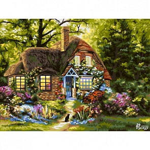 Рисование по номерам на холсте – Сказочный домик, 40 х 50 (Фабрика Творчества, A121)