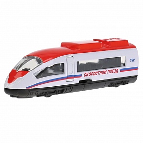 Металлическая  инерционная модель - Скоростной поезд, 15 см  (Технопарк, SB-16-04(WB)19)