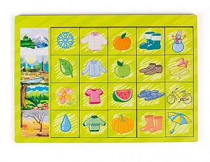 Вкладыши из дерева серия Логические цепочки - времена года (Paremo, PE720-15)