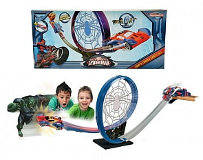 Автомобиль и трек с мертвой петлей - Человек-Паук (Majorette, 3089819)