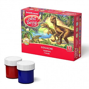 Гуашь ArtBerry с УФ защитой яркости, 12 цветов/20 мл (Erich Krause, 41746EK)