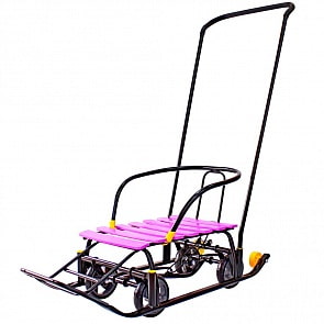 Снегомобиль Snow Galaxy Black Auto - сливовые рейки на больших мягких колесах (Galaxy, 6701RT)