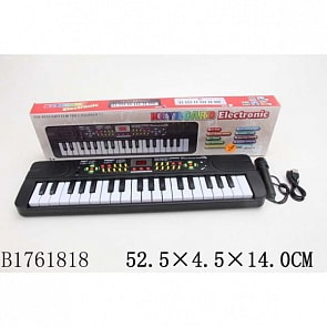 Синтезатор на батарейках озвученный, с микрофоном (B1761818)