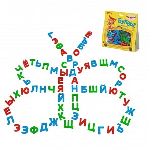 Набор из серии Три кота - Буквы на магнитах, 66 штук, в пакете (Полесье, 69924)