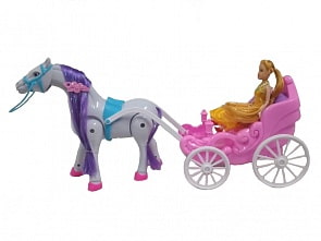 Лошадь с каретой и куклой, озвученная (B1237501)