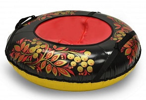Санки надувные Тюбинг – Хохлома, автокамера, диаметр 100 см. (RT, 6986rt)