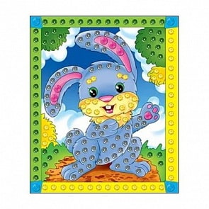 Мозаика из пайеток формат А4 – Зайчик (Рыжий кот, М-4348)