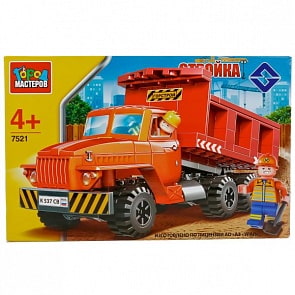 Конструктор - Урал: самосвал с фигуркой, 83 детали (Город мастеров, KK-7521-Rsim)