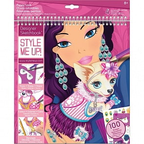 Альбом дизайнера с трафаретами - Очаровательная собачка (Style Me Up, 1431Wst)