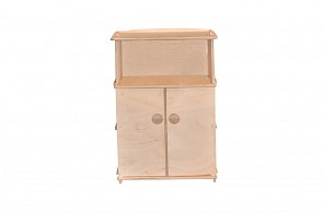 Шкаф с открытой полкой для кукол деревянный (Woodlines, ШКФСОП-001)