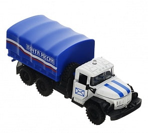 Машина металлическая инерционная - ЗИЛ 131 - Почта России, со светом и звуком (Технопарк, CT10-001-10sim)