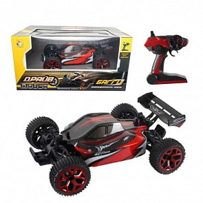 Машина Драйв на радиоуправлении 2,4GHz, 4WD, скорость до 20км/ч, свет, курковый пульт, с АКБ 700mAh Ni-CH, красный (1Toy, Т10964)