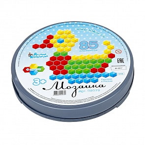 Мозаика круглая шестигранная, 85 элементов (Десятое королевство, 02073ДК)