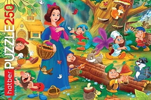 Пазлы 250 элементов – Белоснежка и гномы (Hatber, 250ПЗ3-19479)