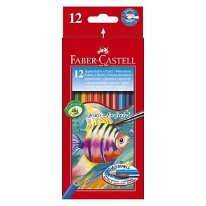 Акварельные карандаши Colour Pencils с кисточкой, 12 цветов (Faber-Castell, 114413)