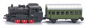 Локомотив с пассажирским вагоном, масштаб 1/120 (Siku, 1657k)