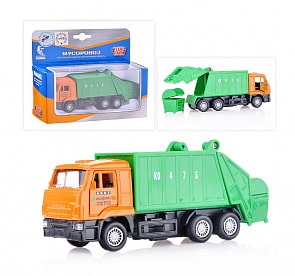 Мусоровоз Камаз 12 см, металлический инерционный (Технопарк, SB-16-25WB)