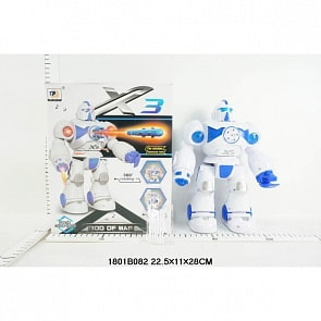 Робот на батарейках, свет и звук (1801B082sim)