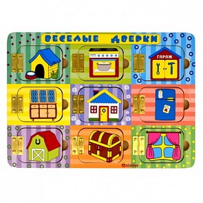 Бизиборд Веселые дверки (Alatoys, ББ204sim)
