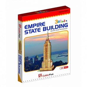 3D puzzles. Пазлы объёмные. Эмпайер-стейт-билдинг (мини серия) (CubicFun, S3003)