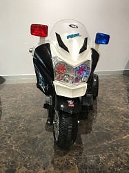 Электромотоцикл – Moto Police. Черно-белый (ToyLand, СН8815_black-and-white) - миниатюра