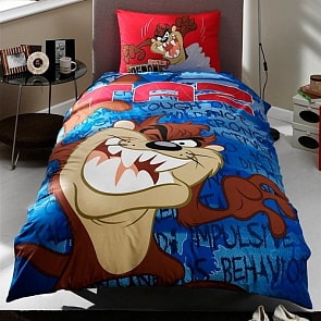 Комплект детского постельного белья, Warner Brothers, 1,5 спальное - Tazmania Devil V1-Mavi (Tac, 3820-08534)
