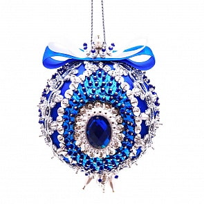 Набор для творчества - Шар новогодний из пайеток Синий иней (Волшебная мастерская, ШП-18)