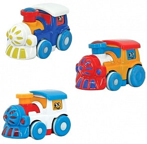 Фрикционный поезд - Парковка, 8 см, 4 вида (1Toy, Т57267) (ассортимент)