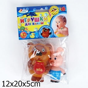 Набор для купания – Винни-Пух и Пятачок (Играем вместе, 135R-PVCsim)