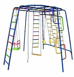 Детский спортивный комплекс Спутник-1Z Плюс, цвет - синий/радуга (Формула Здоровья, СГ000002078)