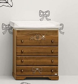 Пеленальный столик А.611 Tiziano, темный орех (Mibb, 827267)