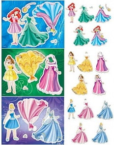 Набор для творчества Disney - Модные наряды для принцессы, 3 дизайна (Multiart, DWD-PRDW100sim)
