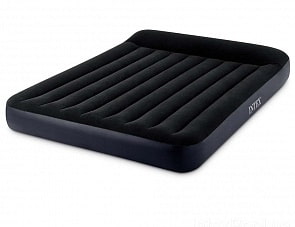 Надувной матрас-кровать с подголовником, серия Dura-Beam, 152 х 203 х 25 см, двуспальный (Intex, с64143)