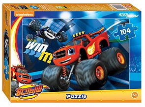 Пазлы – Вспыш и Чудо-машинки, 104 детали (Step Puzzle, 82174)