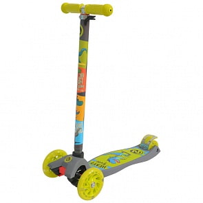 Самокат трехколесный Дино со светом управление наклоном (Next, JP-MG-03M-DINO_N)