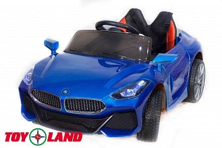Электромобиль BMW спорт YBG5758, синий краска, свет и звук 